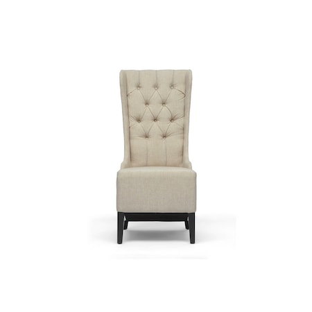 Baxton Studio Vincent Beige Linen Modern Accent Chair 78-4162